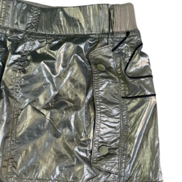 Free People Women's Color Burst Shine Hike Green Metallic Balloon Leg Pants Med - Picture 7 of 16
